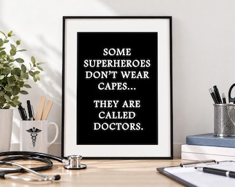 Doctor Wall Art, Doctor Appreciation Gift, Thank You Doctor, Physician Gift, Medical Office Decor, Healthcare Worker Gift, Doctor Sign