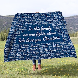 Personalized Support Blanket: Script Name, Plush or Sherpa, Encouragement Gift