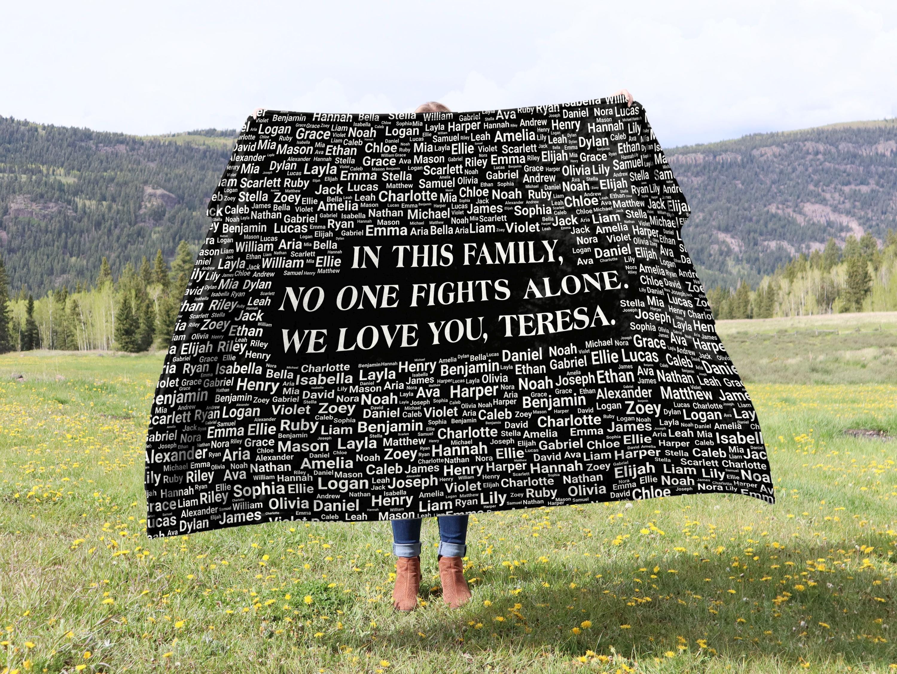 Personalized Support Encouragement Blanket With Name, Inspiring Blanket, Cancer Blanket, Comforting Gift, Hopeful Gift, Emotional Support