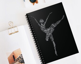 Dancer Notebook, Personalized Dancer Gifts, Dancer Stationery, Ballerina Gifts, Dance Gift