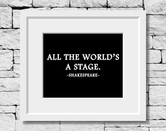 William Shakespeare Zitat Wirkenden Zitat Shakespeare Druck Etsy