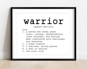 Custom Warrior Definition Print