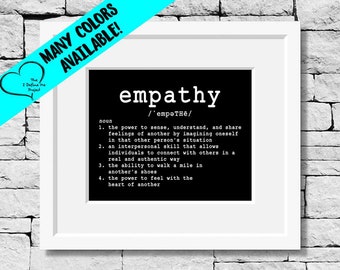 Empathy Definition, Empathy Print, Inspirational Sayings, Empath Gift, Empathy Quotes, Empathy Phraaes, Empathy Sayings, Empathy Poster