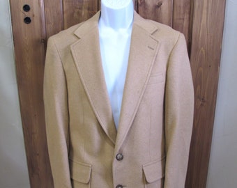 Immaculate Vintage 80s Christian Brooks 100% Fine Camel Hair Blazer Sports Coat