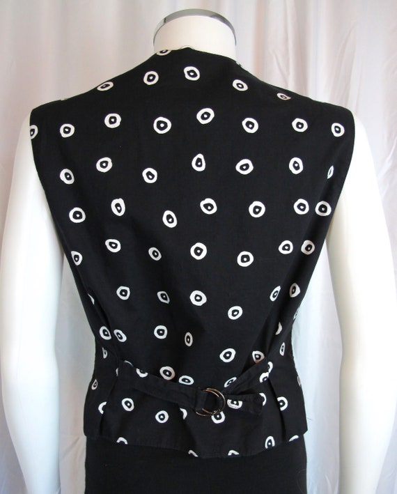 80s/90s French Abstract Vest: Noir C'est Noir - image 4