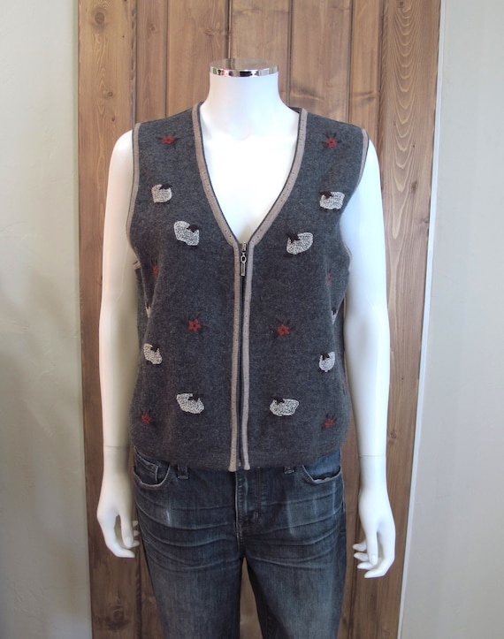 Cute Vintage Woolrich Sheep Wool Vest