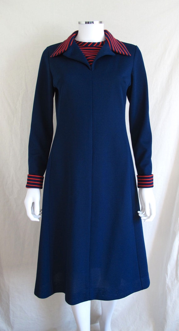 blue striped lacoste dress Lacoste Striped Midi Dress