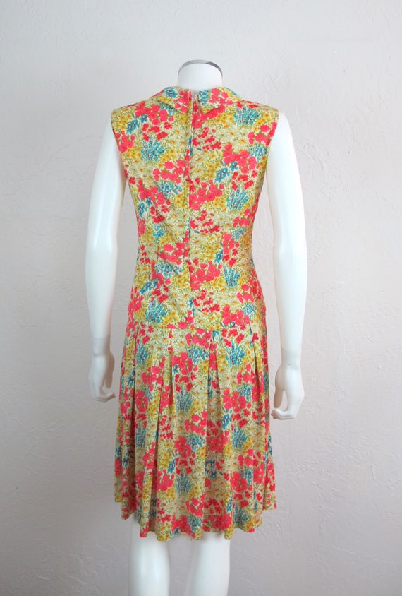 Amazing Vintage 70s Floral Shift Dress Sleeveless - image 5