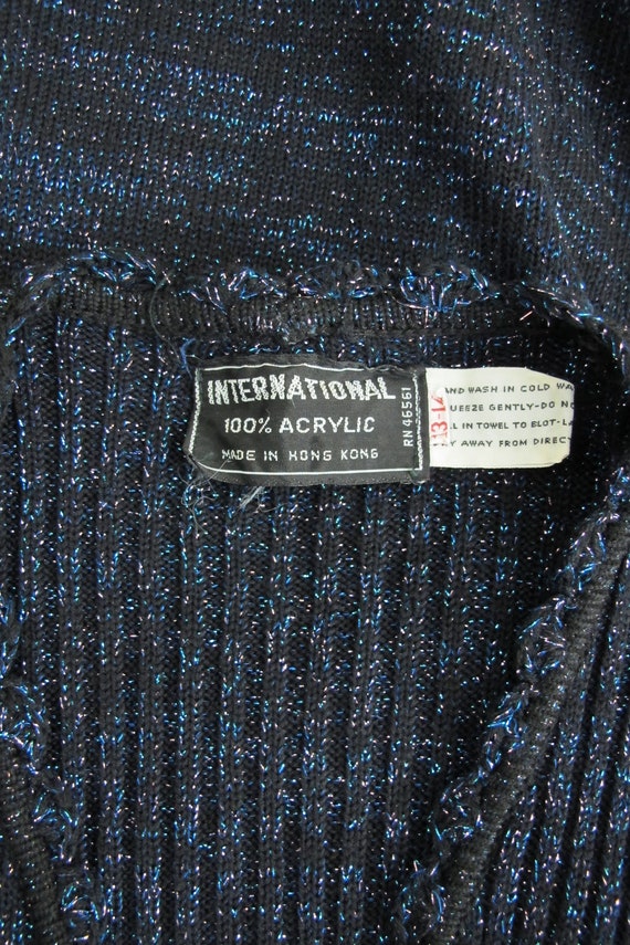 Vintage 80s International Hong Kong Shimmery Blac… - image 9