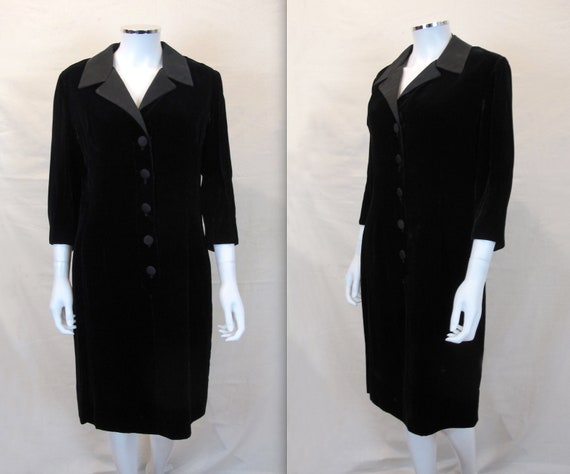 Vintage 60s/70s Miss Elliette California Black Ve… - image 1