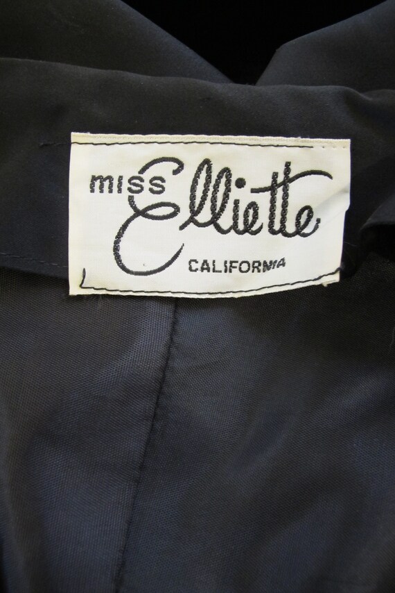 Vintage 60s/70s Miss Elliette California Black Ve… - image 8