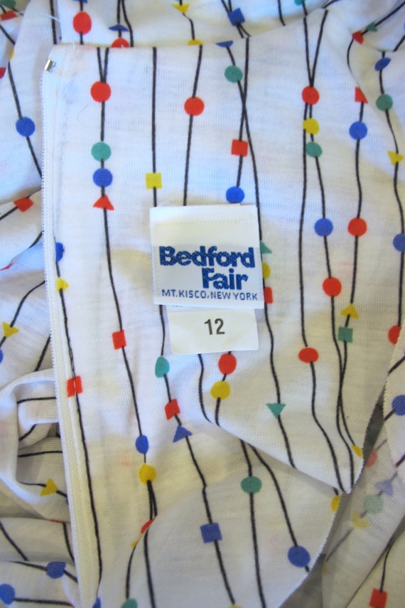 Vintage 80s Bedford Fair Geo Lightweight Summer D… - image 10