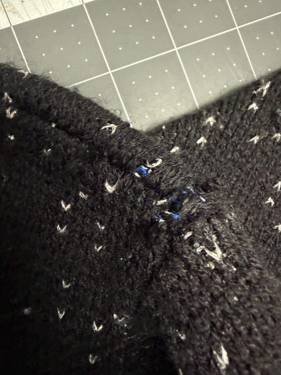 80s Distinctly Different Metallic Threaded Pullov… - image 4