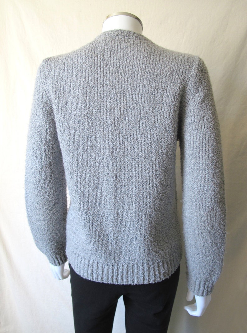Vintage 60s Delicate Gray Cardigan by Leroy II Knitwear
