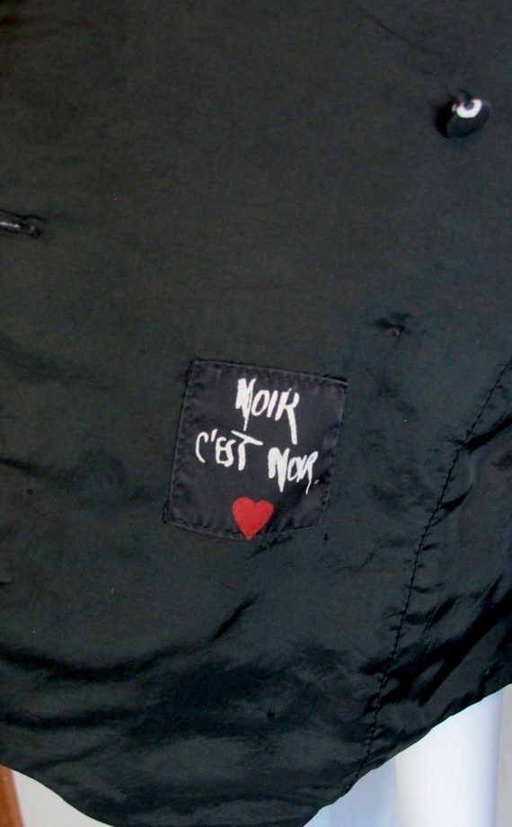 80s/90s French Abstract Vest: Noir C'est Noir - image 5