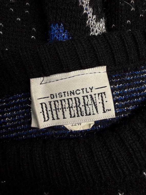 80s Distinctly Different Metallic Threaded Pullov… - image 3