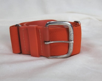 Ceinture Extensible Orange All Star – Vintage Années 70 – Réglable – Taiwan