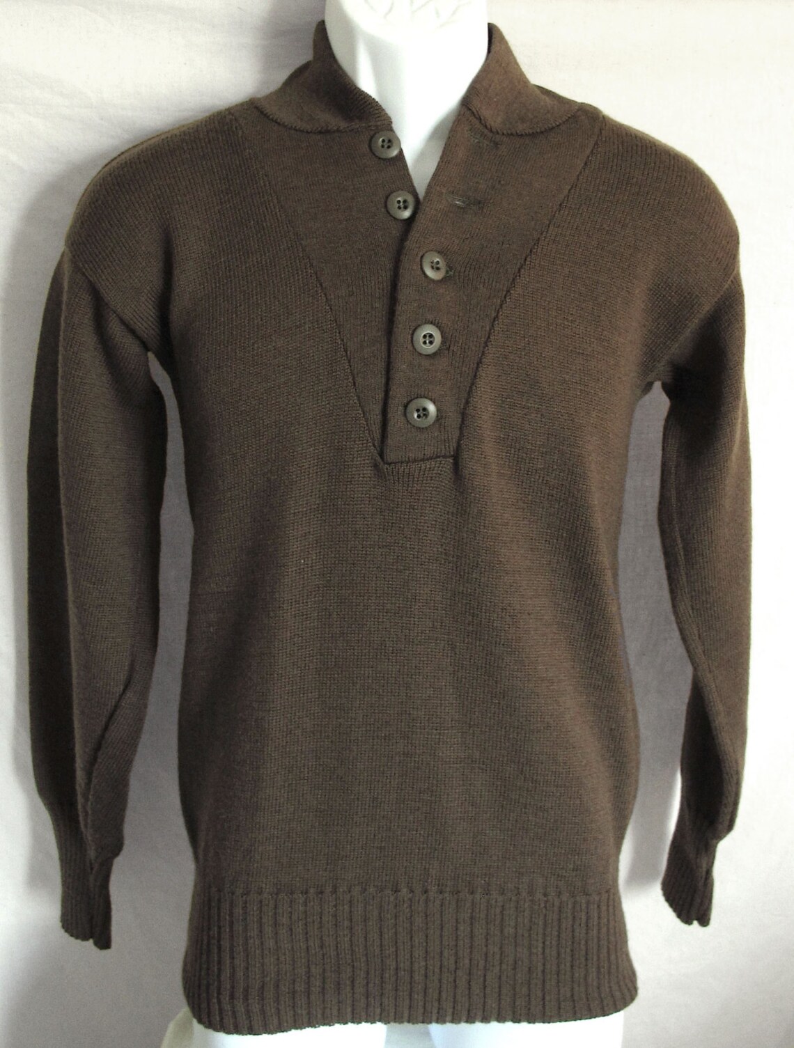 Vintage Men's 100% Wool Olive Drab U.S. Military Sweater 5 | Etsy