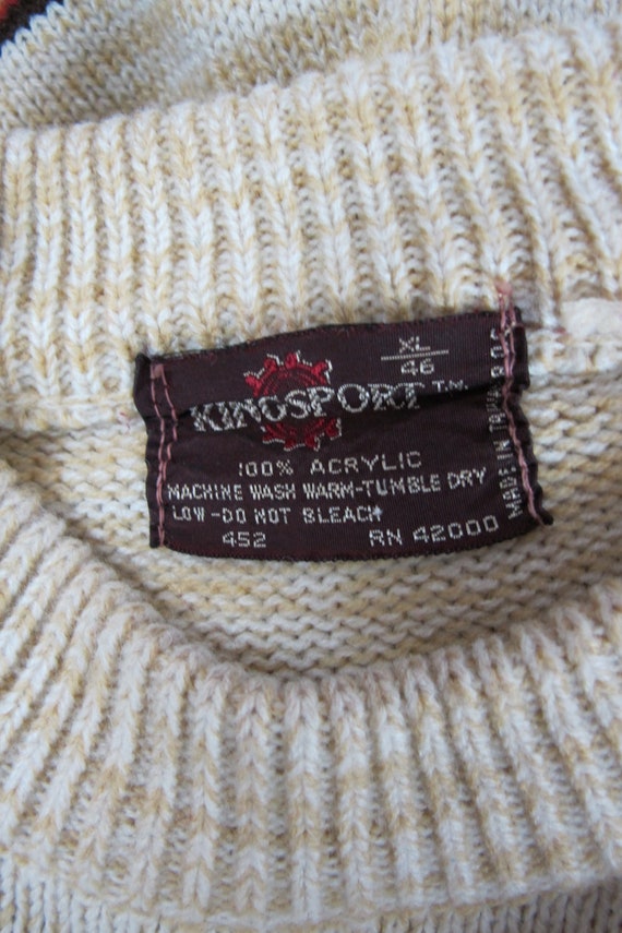 Vintage 70s Kingsport Winter Men's Sweater - image 6