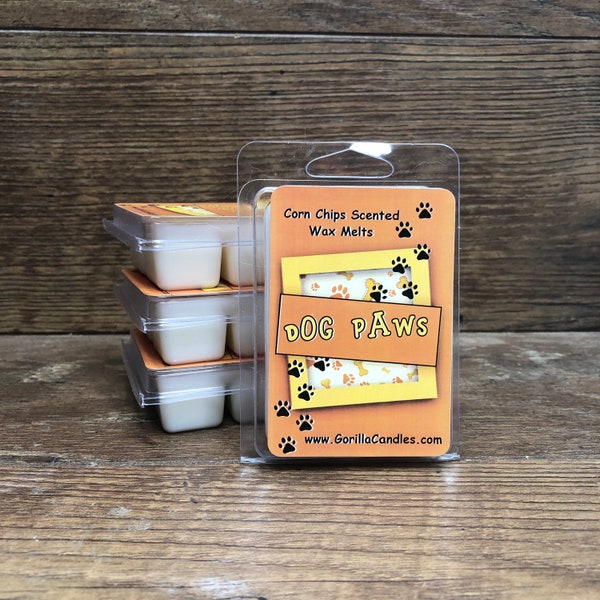 Dog Paws Soy Wax Melts, Corn Chips Scented, Natural Wax Melts, Novelty Candles, Soy Melts, Candle Melts, Wax Melt, Gorilla Candles