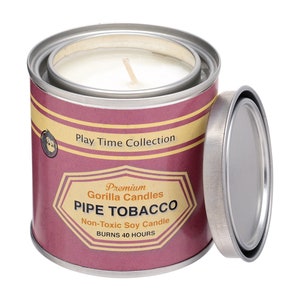 Vela de soja con aroma a tabaco de pipa, nostálgica, humo de pipa, tabaco de cereza, pipa del abuelo