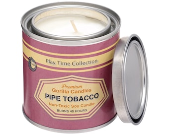 Pipe Tobacco Scented Soy Candle, Nostalgic Aroma