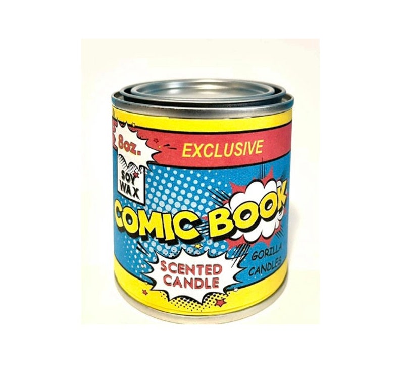 Comic Book Scented Candle Smells like Ink, Paper, Newsprint Bring back those childhood memories. image 1