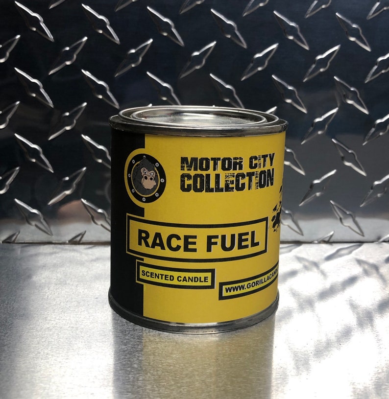Race Fuel Scented Candle Car Guy Themed Candles Motor City Etsy