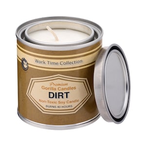 Dirt Scented Candle Working Man Scents, potting soil fresh dug earth, gardening, landscaping gift.