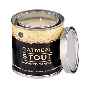 Oatmeal Stout Beer Scented Candle Soy Wax Paint Can Man Candle
