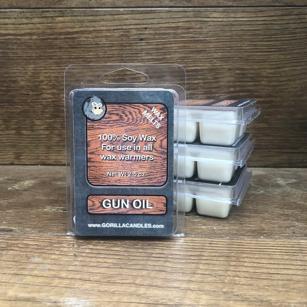 Gun Oil Soy Wax Melts, Gun Oil Scented, Natural Wax Melts, Man Candles