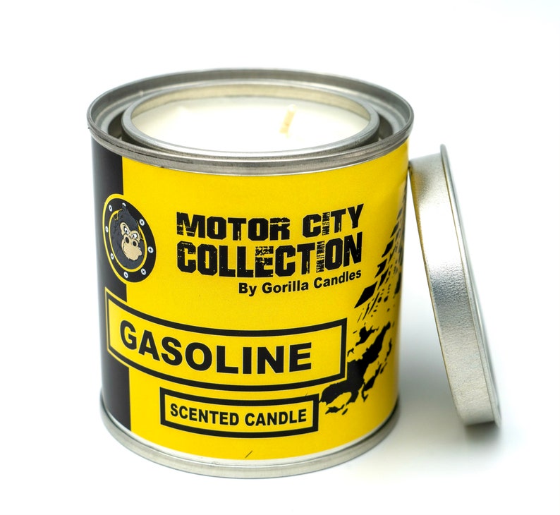 Gasoline Scented Candle Car Guy Themed Candles Motor City Etsy