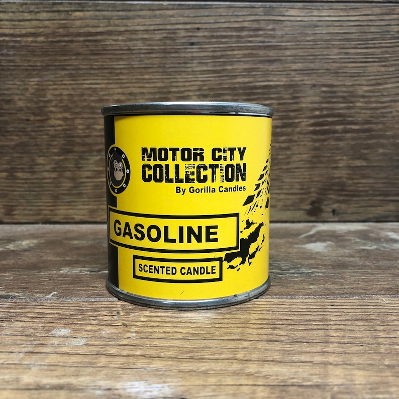 Gasoline Scented Candle Car Guy Themed Candles Motor City Etsy