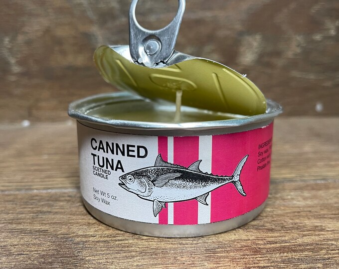 Canned Tuna Scented Candle Novelty Gag Gift. Smells Like Canned Tuna Etsy