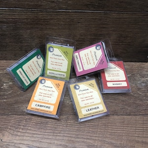 Manly Scented Soy Wax Melts: Campfire, Leather, Pine