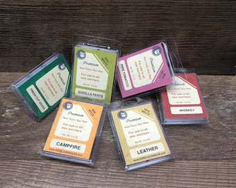 Manly Scented Soy Wax Melts: Campfire, Leather, Pine
