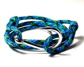 Nautical fish hook bracelet adjustable hand made USA