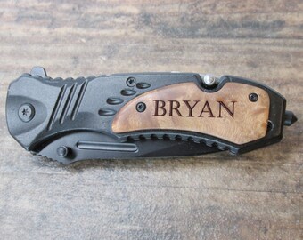 Engraved Pocket Knife, Gift for Men, Gift from Wife, Hunting Knife for Him