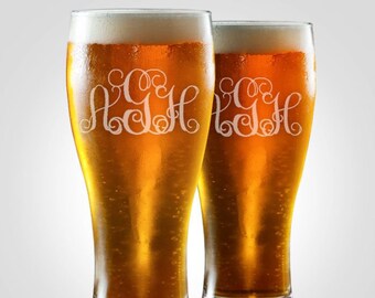 Beer Glasses Set, Beer Glass Etch, Beer Mug Personalized Gift for Him, Birthday Gift for Friend, Custom Beer Glass Mug, Engraved Beer Mug