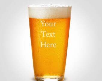 Custom Pint Glasses, Personalize with Your Text, Engraved Beer Glasses Funny, Beer Mug Personalised, Custom Birthday Gift, Birthday Gift Set