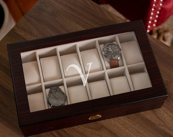 Uhreneteller mit Gravur, Aufbewahrung für Uhren, Herren Geschenk, Uhrensammler, Hochzeitsgeschenk, Schmuckbox, personalisiertes Geschenk für Sie