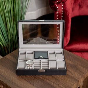 Watch box with initials on sale