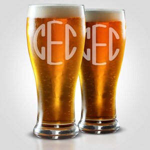 Engraved Beer Glass, Anniversary Gift for Men, Personalized Anniversary ...
