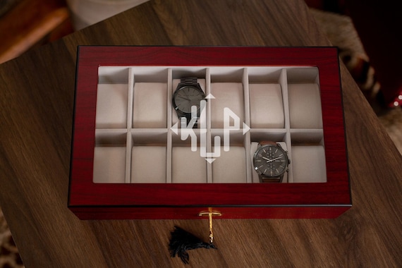 Watch Box for Men, Watch Case for Men, Watch Case Personalized, Watch Box for Him, Mens Watch Case, Engraved Watch Case, Watch Holder