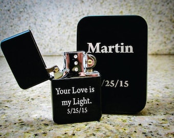 Unusual Gift for him Mens husband boyfriend Love Valentines Fathers Day Lighter 