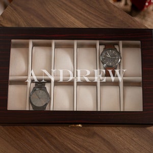 Custom Watch Box Holds 12 Watches Watch Case, Watch Organizer, Watch  Storage, Engraved, Monogram, Custom Designs Mens Jewlery Box