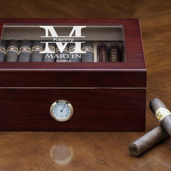 Personalize Cigar Box, Best Man Gift, Personalize Cigar Case, Cigar Humidor Personalize Man Gift, Cigar, Humidor Cigar Box, Humidify Cigar