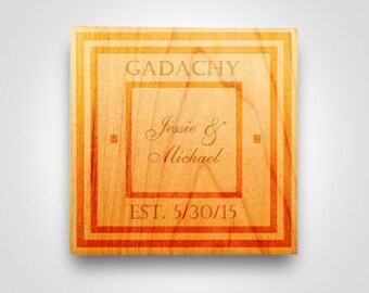 Wood Coasters- Wood Coaster Sets - Engraved Craft Beer Coasters - Wooden Drink Coaster Sets - Wood Drink Coasters - Engraved Wood Coasters