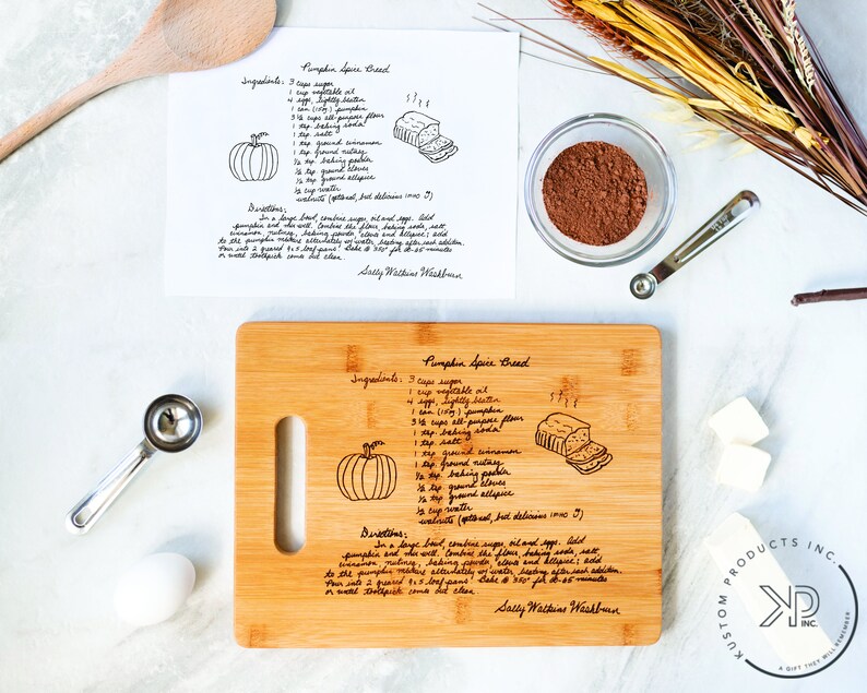 Custom Engraved Family Recipe Cutting Board Mother's Day Etsy