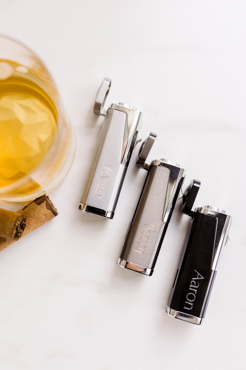 Cigar Cutter and Lighter Set Cigar Cutter Personalized Etsy